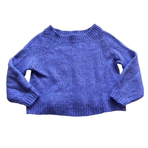 Zara Sweater Boat Neck Purple Lilac Balloon Sleeve S - Picture 3 of 7